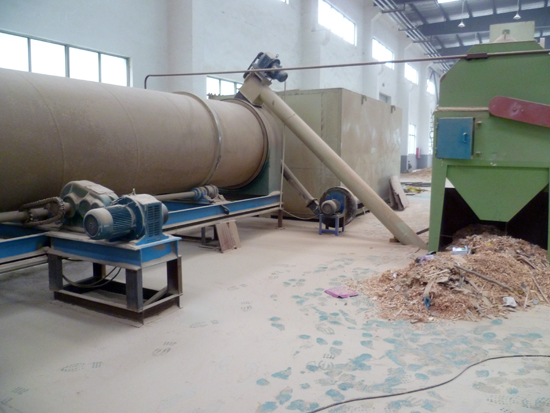 sawdust by Rotary Sifter and Make drying by Rotary drier
