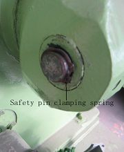 Safety pin clamping spring