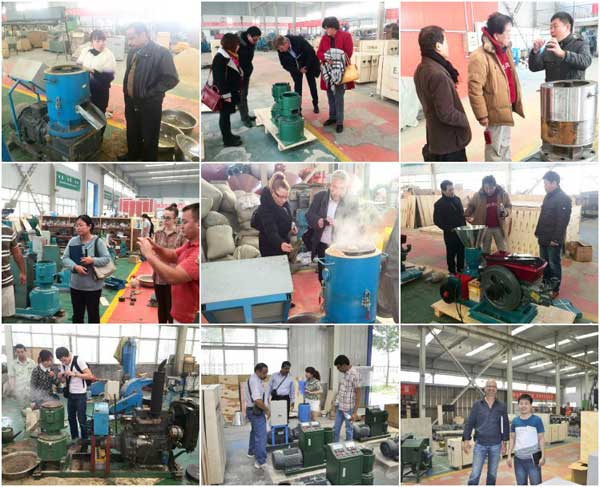 sawdust pellet machine customer visit