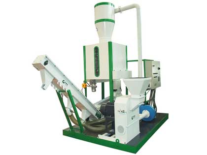 Small mobile pelletizing plant